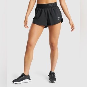 GYMSHARK Training Loose Fit Shorts. Size Small. Color: Black.